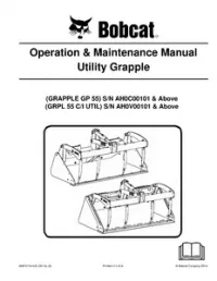 Bobcat Utility Grapple Operation & Maintenance Manual preview