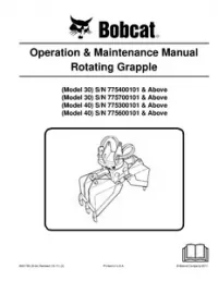 Bobcat Rotating Grapple Operation & Maintenance Manual preview