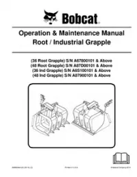Bobcat Root / Industrial Grapple Operation & Maintenance Manual preview