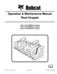 Bobcat Root Grapple Operation & Maintenance Manual (66 In.)(72 In.)(82 In.) preview