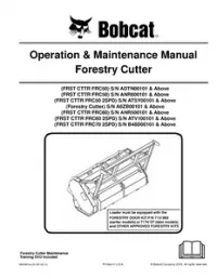 Bobcat Forestry Cutter Operation & Maintenance Manual №3 preview