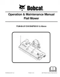 Bobcat Forestry Cutter Operation & Maintenance Manual FRST CTTR preview