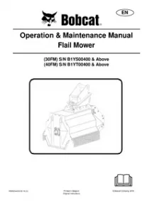 Bobcat Flail Mower Operation & Maintenance Manual (30FM) (40FM) preview