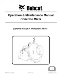 Bobcat Concrete Mixer Operation & Maintenance Manual preview
