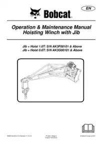 Bobcat Hoisting Winch with Jib Operation & Maintenance Manual preview
