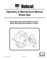 Bobcat Wheel Saw Operation & Maintenance Manual preview