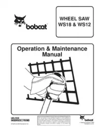Bobcat WHEEL SAW WS18 & WS12 Operation & Maintenance Manual preview
