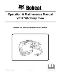 Bobcat VP12 Vibratory Plow Operation & Maintenance Manual preview