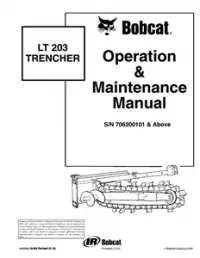 Bobcat LT203 Trencher Operation & Maintenance Manual preview