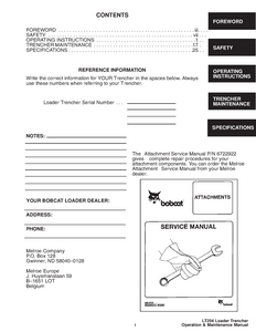 Bobcat LT204 service manual