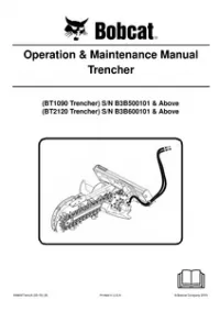 Bobact Trencher Operation & Maintenance Manual #3 preview