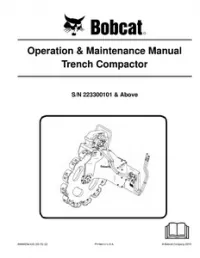 Bobcat Trench Compactor Operation & Maintenance Manual preview