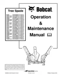 Bobcat Tree Spade Operation & Maintenance Manual #2 preview