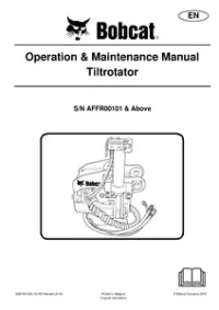 Bobcat Tiltrotator Operation & Maintenance Manual preview