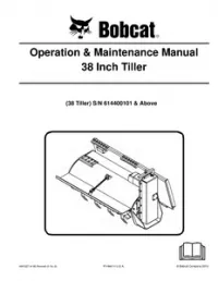 Bobcat 38 Inch Tiller Operation & Maintenance Manual preview