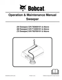 Bobcat Sweeper 54, 60, 72 Operation & Maintenance Manual preview