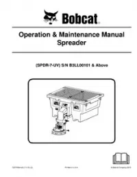 Bobcat Spreader Operation & Maintenance Manual  preview