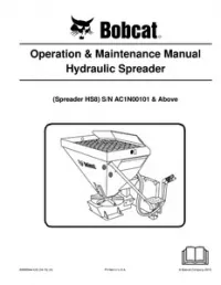 Bobcat Hydraulic Spreader HS8 Operation & Maintenance Manual preview