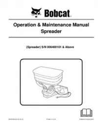 Bobcat Spreader Operation & Maintenance Manual  #2 preview