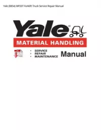 Yale (B854) MP20T Forklift Truck Service Repair Manual preview