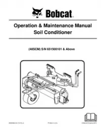 Bobcat Soil Conditioner 48SCM Operation & Maintenance Manual preview