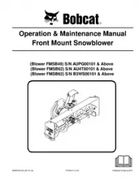 Bobcat Front Mount Snowblower Operation & Maintenance Manual preview