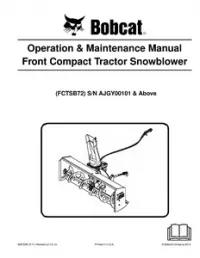 Bobcat Front Compact Tractor Snowblower FCTSB72 Operation & Maintenance Manual preview