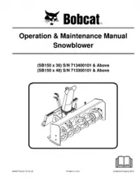 Bobcat Snowblower Operation & Maintenance Manual preview
