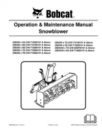 Bobcat Snowblower Operation & Maintenance Manual #2 preview