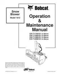Bobcat Snow Blower Operation & Maintenance Manual preview