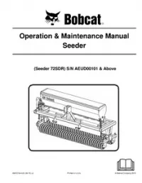 Bobcat Seeder 72SDR Operation & Maintenance Manual preview