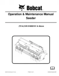 Bobcat Seeder 72 In Operation & Maintenance Manual preview