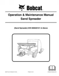 Bobcat Sand Spreader Operation & Maintenance Manual preview