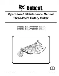 Bobcat Three-Point Rotary Cutter Operation & Maintenance Manual #2 preview