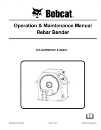 Bobcat Rebar Bender Operation & Maintenance Manual preview