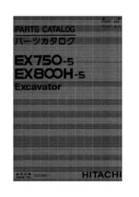 Hitachi Ex750-5 Ex800H-5 Hydraulic Excavator Parts Catalog preview
