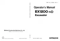Hitachi Ex1200-5D Excavator Technical Operator’s Manual EM18F-EN1-1 preview