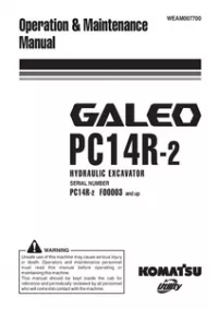 Komatsu PC14R-2 Galeo Hydraulic Excavator Operation & Maintenance Manual preview