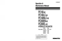 Komatsu Hydraulic Excavator PC160/180-6K Manual of PDF preview