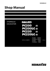 Komatsu PC200-8, PC200LC-8,PC220 -8, PC220LC-8 Service Shop Manual preview