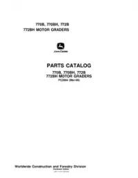 John Deere 670B, 672B, 770B, 770BH, 772B, 772BH Motor Grader Parts Catalog preview