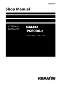 Komatsu PC2000-8 Galeo Hydraulic Excavator Service Repair Shop Manual preview