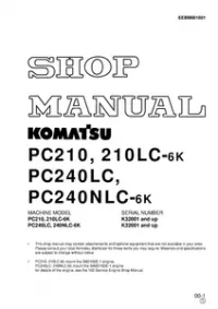 Komatsu PC210,210LC,240LC,240NLC-6K Hydraulic Excavator Shop Manual preview