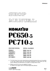 Komatsu PC650-5 and PC710-5 Excavator Service Manual preview