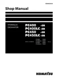 Komatsu PC400-8R, PC400LC-8R, PC450-8R, PC450LC-8R Excavator Manual preview