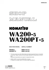Komatsu WA200PT-5, WA200-5 Loader Service Manual preview