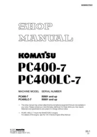 Komatsu PC400-7 PC400LC-7 Hydraulic Excavator Service Repair Manual preview
