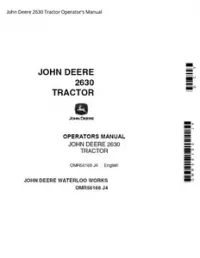 John Deere 2630 Tractor Operator's Manual preview