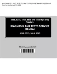 John Deere 5215  5315  5415  5515 and 5515 High Crop Tractors Diagnosis and Tests Service Manual - TM4856 preview