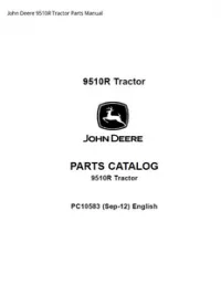 John Deere 9510R Tractor Parts Manual preview